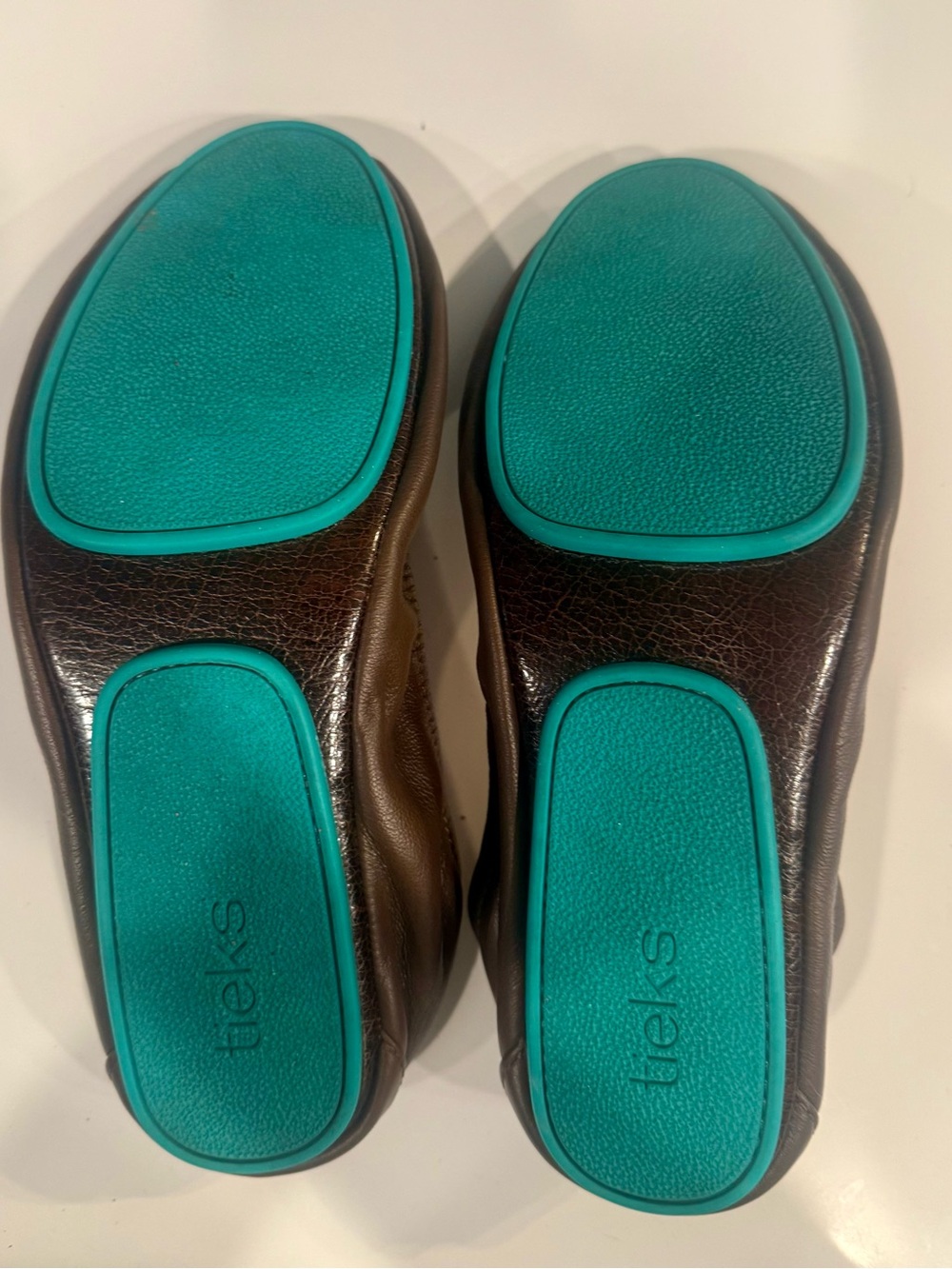 Tieks Brown Leather Ballet Flats with Tan Insole - Picture 4 of 4
